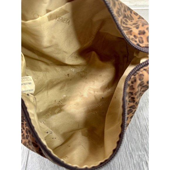 BOTTEGA VENETA Leopard Print Small Handbag Pouch Pre-loved - Picture 9 of 15